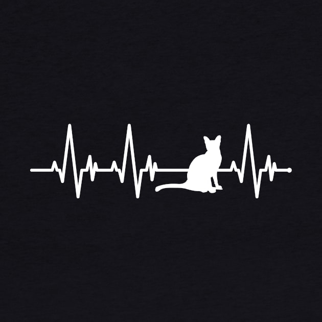 Siamese Cat Heartbeat Design Kitten Lover by BlueTodyArt